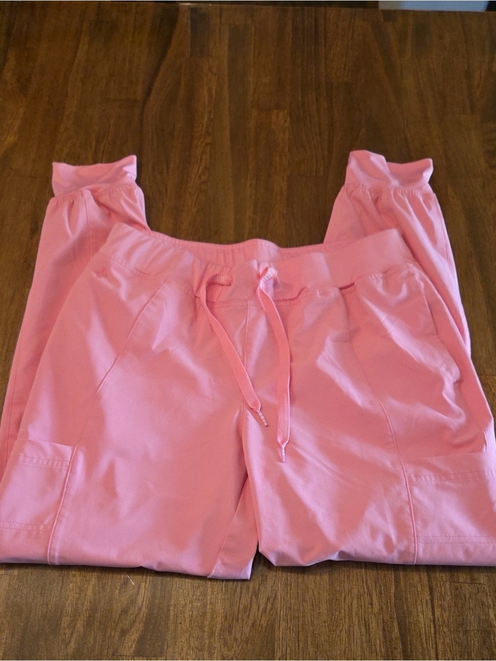 Pink Drawstring Jogger Scrub Pants